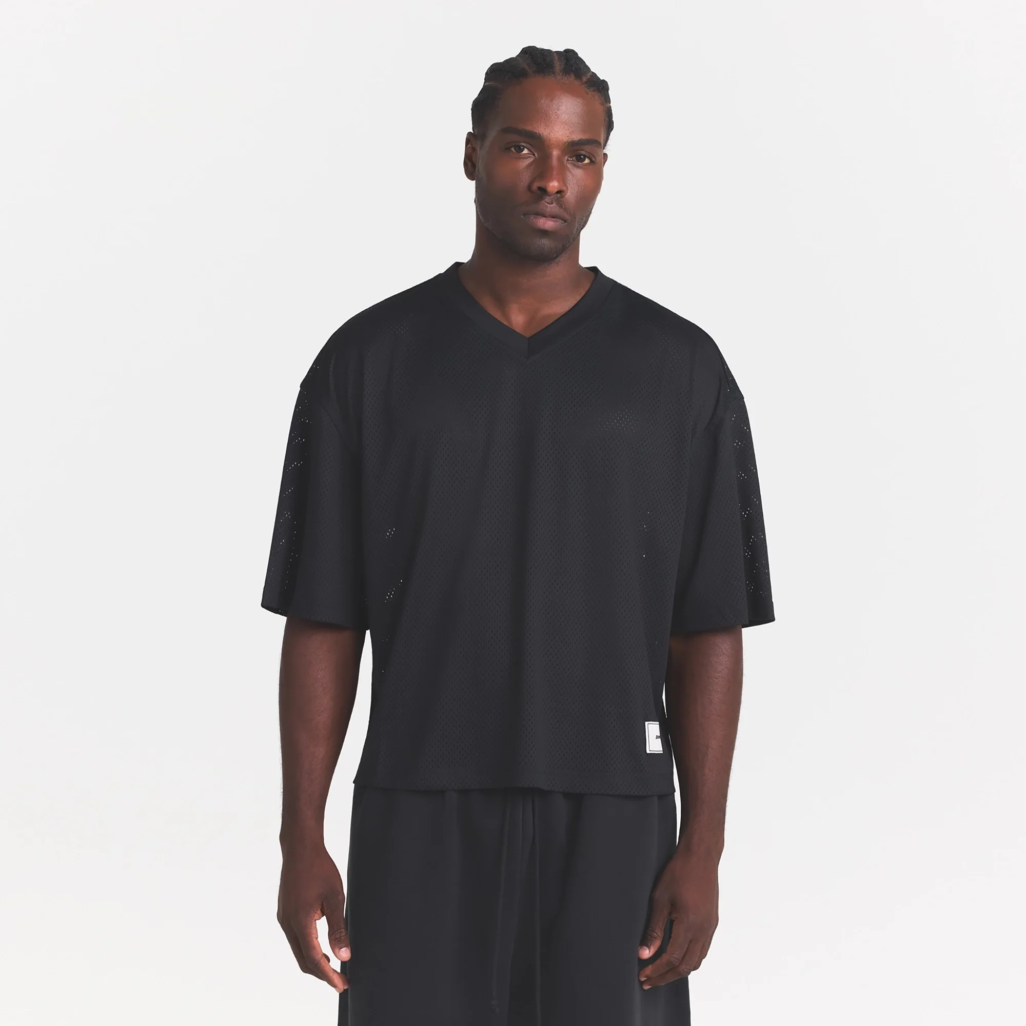 MESH APPAREL MENS CROPPED JERSEY | ONYX