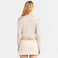 SLINKY KNIT DEEP PLUNGE TOP | BUFF