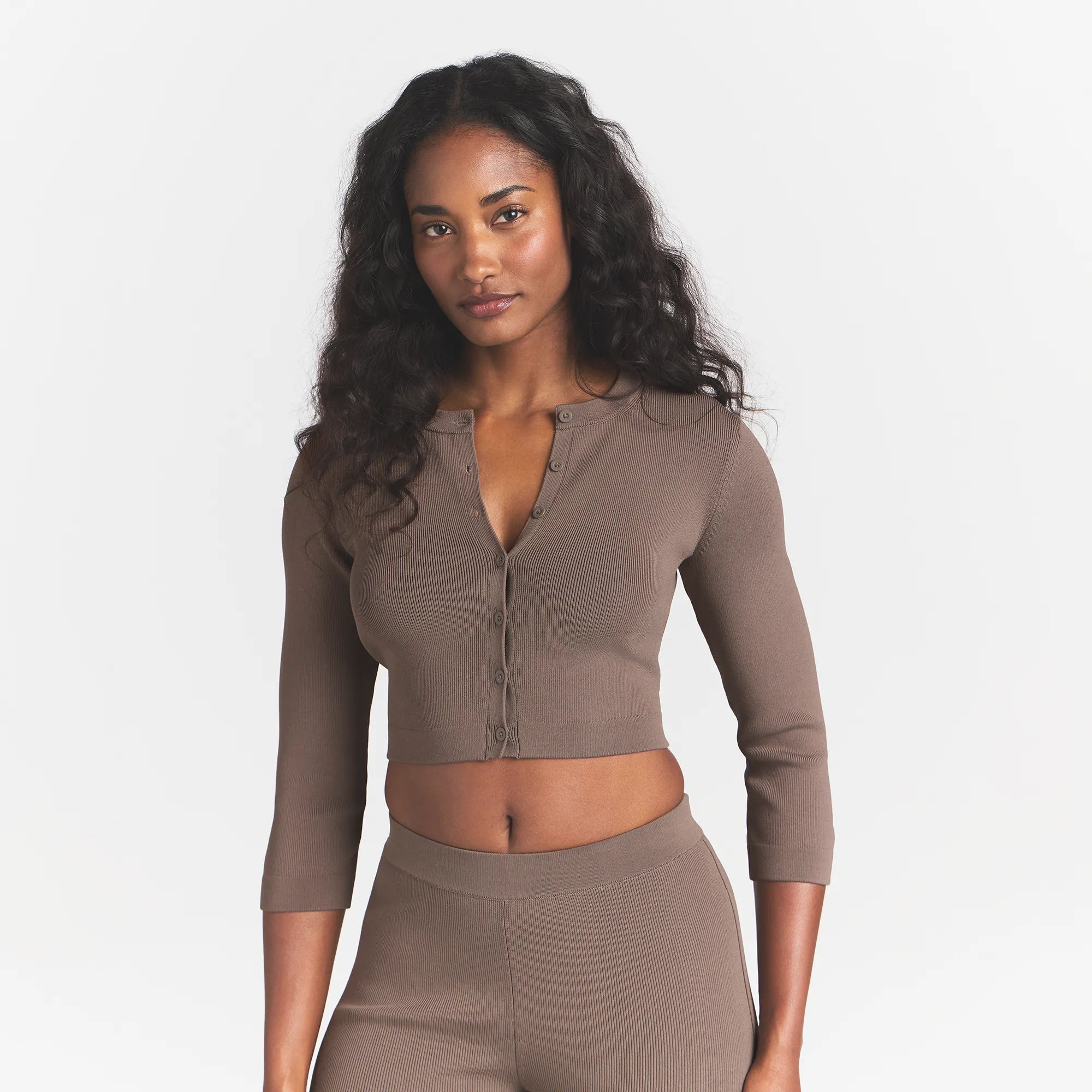 REFINED KNIT CROPPED CARDIGAN | AMETHYST