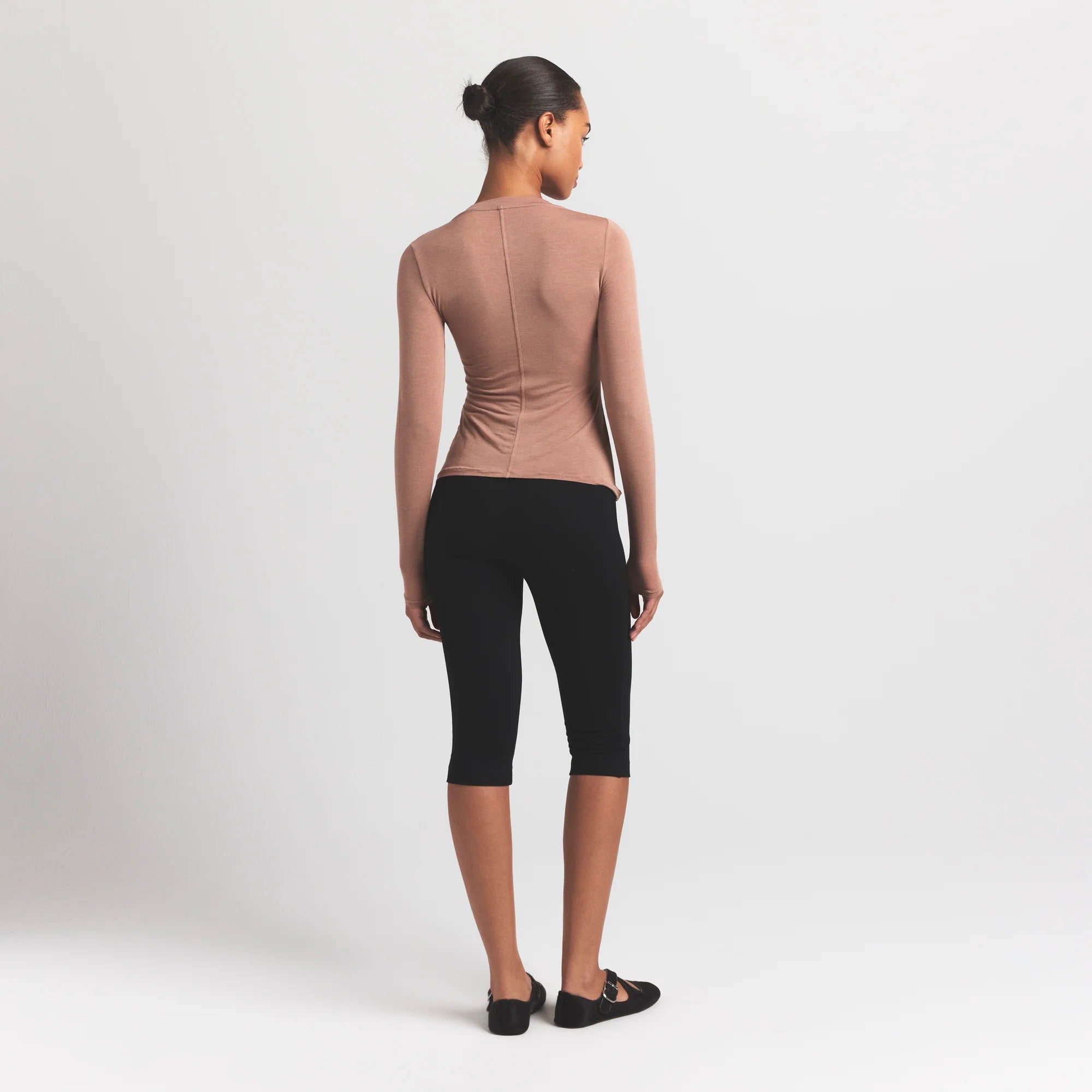 SHEER MODAL CREWNECK HENLEY | SIENNA