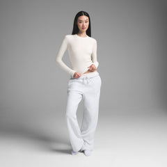 COTTON RIB LONG SLEEVE T-SHIRT | MARBLE