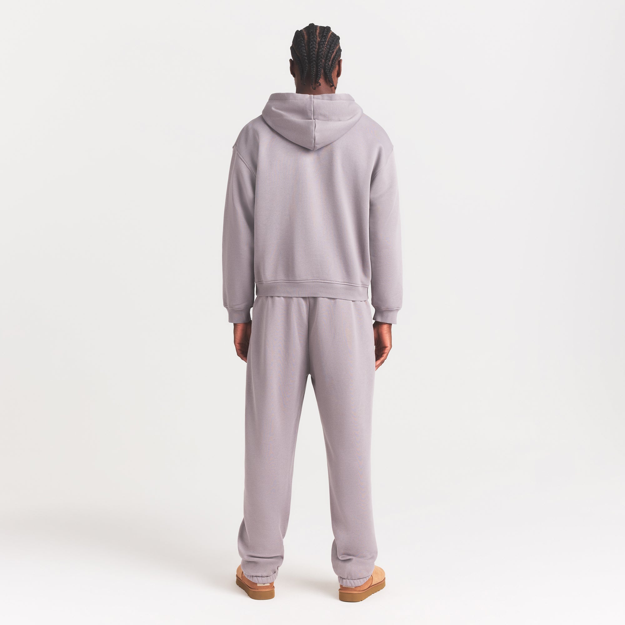 FLEECE LOUNGE MENS RELAXED HOODIE | SHADOW