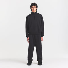 FLEECE LOUNGE MENS RELAXED QUARTER ZIP | WASHED ONYX