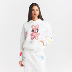 COTTON FLEECE CLASSIC HOODIE | MARBLE HAPPY BUNNY