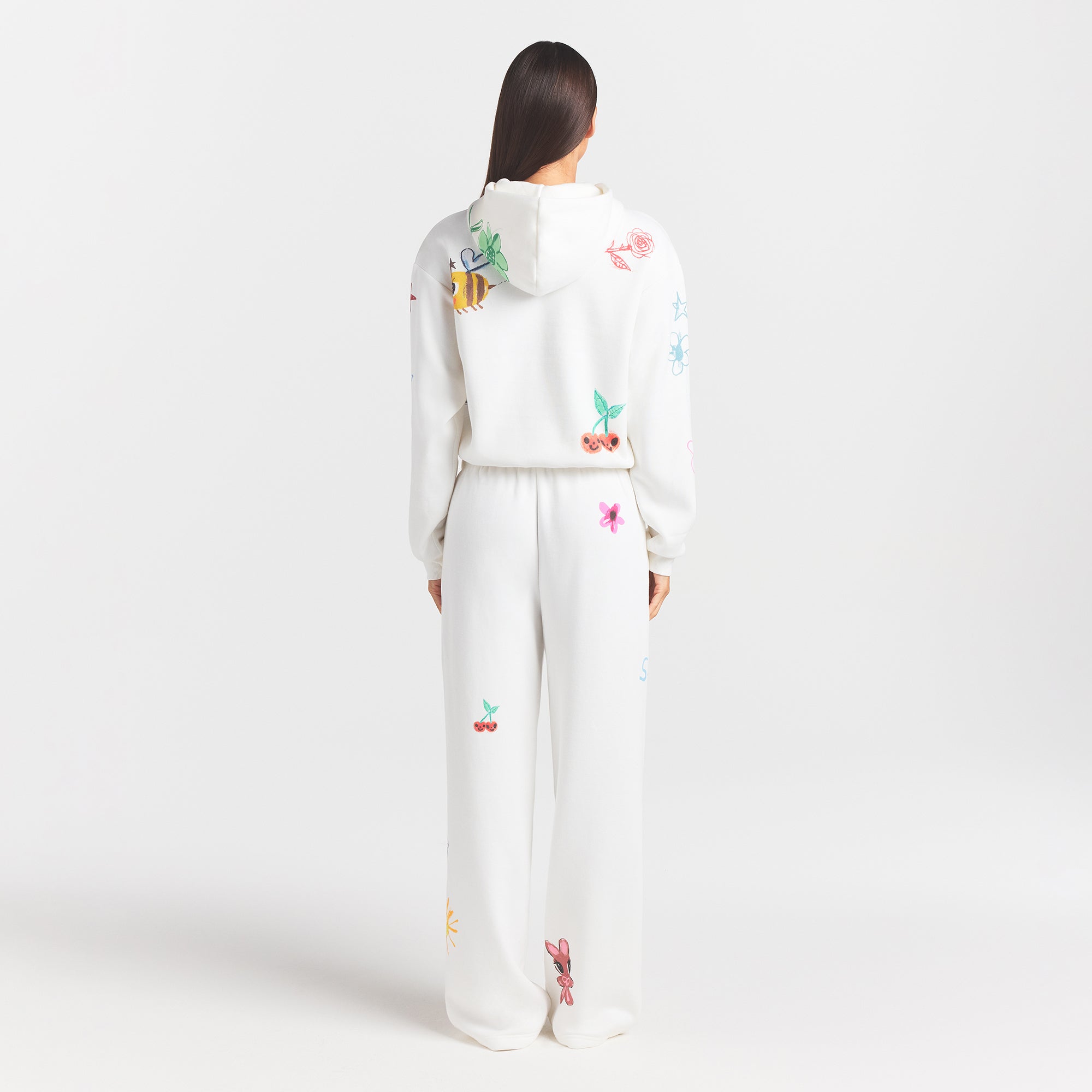 COTTON FLEECE CLASSIC HOODIE | MARBLE HAPPY BUNNY
