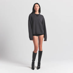 SWEATER KNITS PULLOVER V NECK | ASH