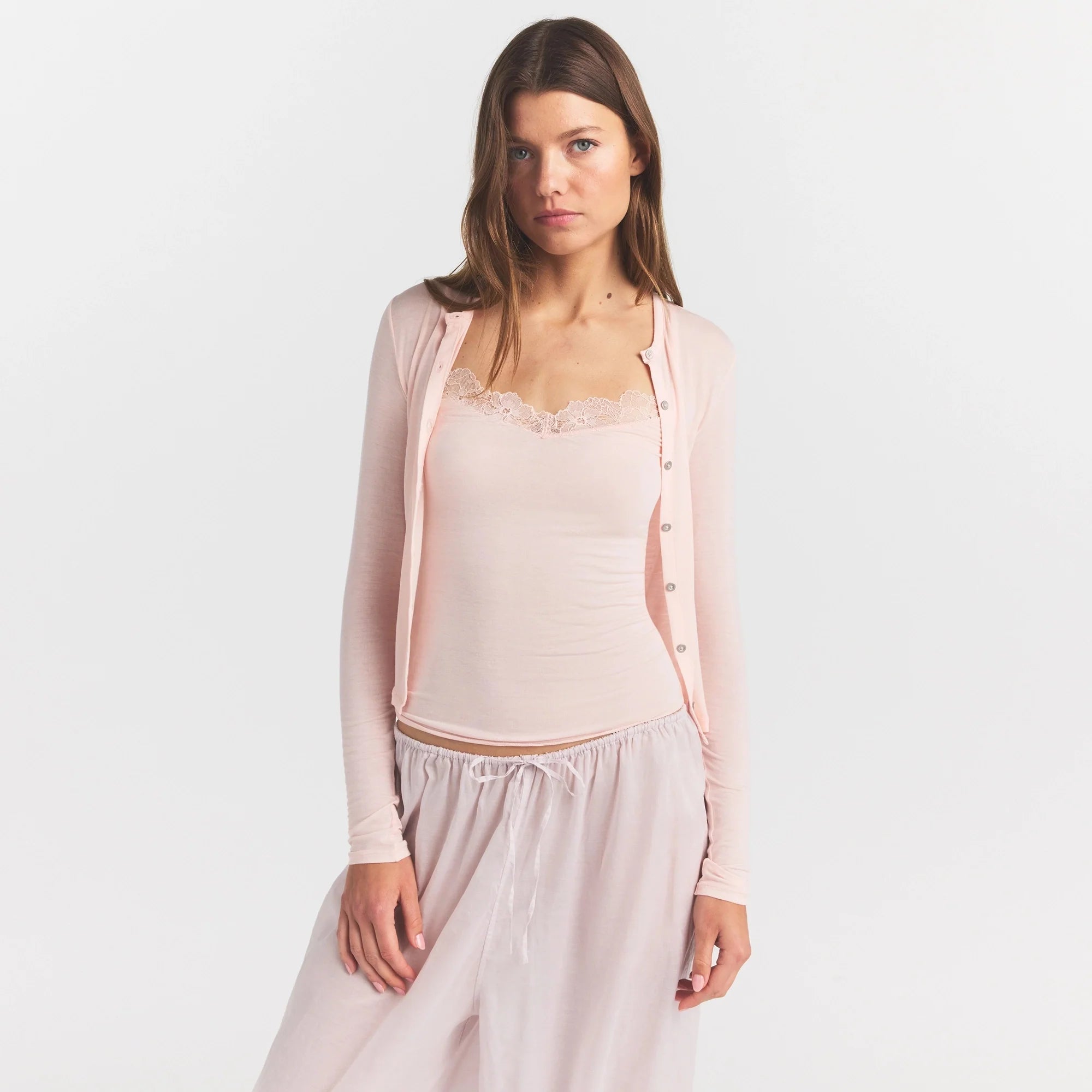 SHEER MODAL CARDIGAN | PRIMROSE
