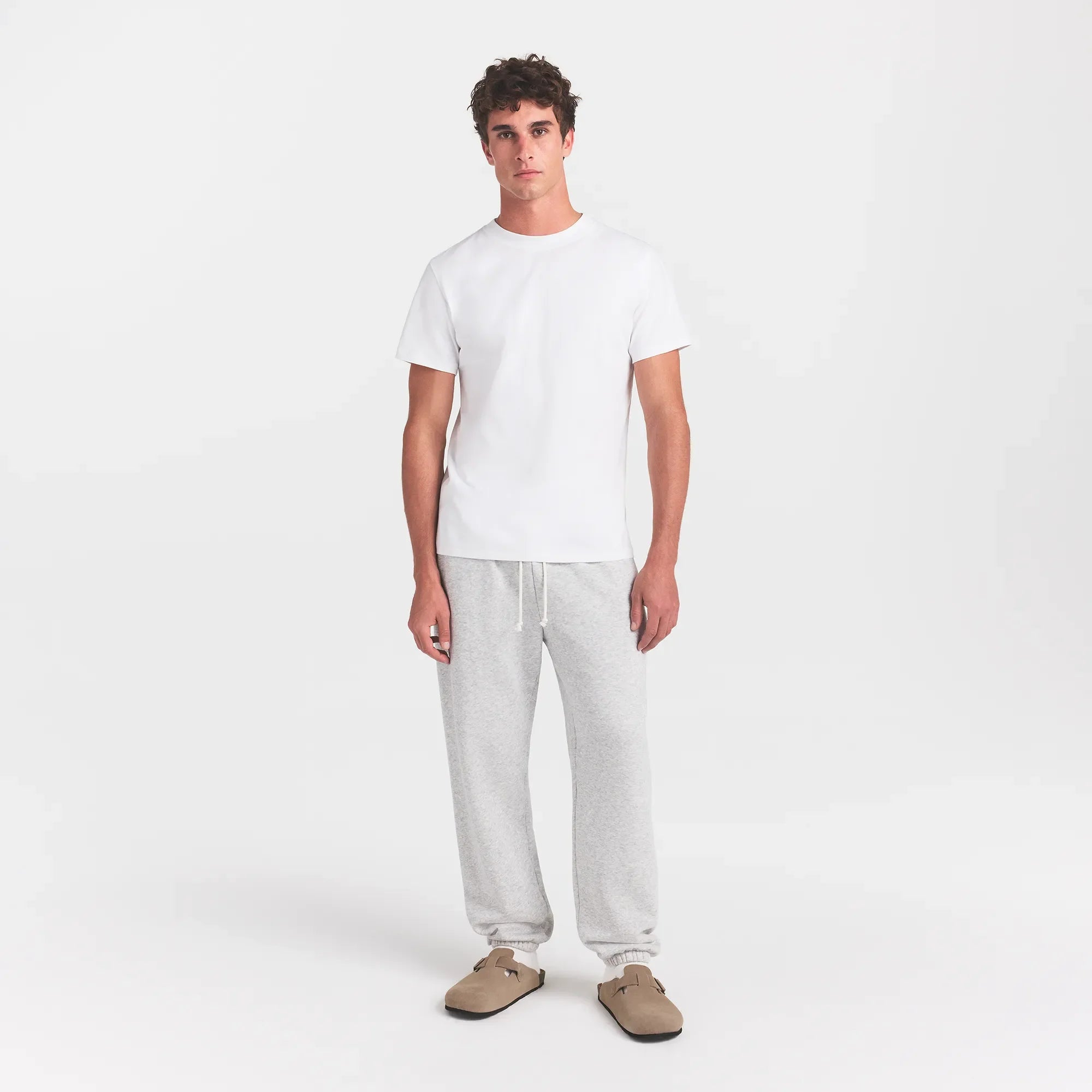 HEAVYWEIGHT COTTON MENS CLASSIC CREWNECK | CHALK