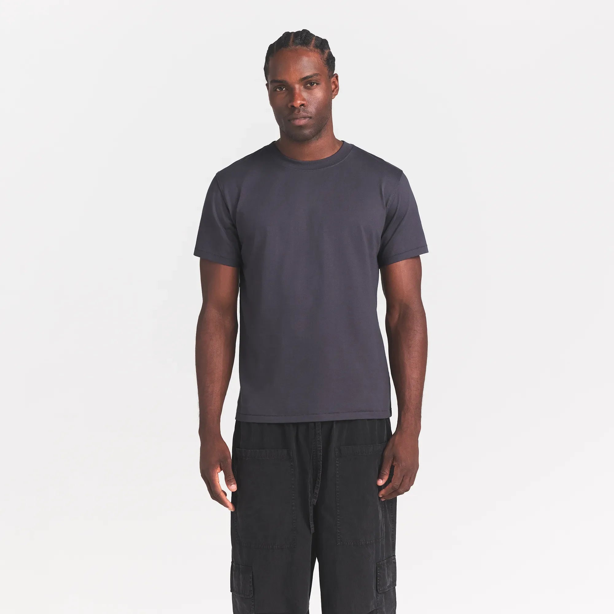 HEAVYWEIGHT COTTON MENS CLASSIC CREWNECK | RAVEN