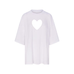 WORN IN JERSEY HEART OVERSIZED T-SHIRT | SNOW