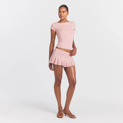 HEAVY POINTELLE BOATNECK TEE | MORGANITE
