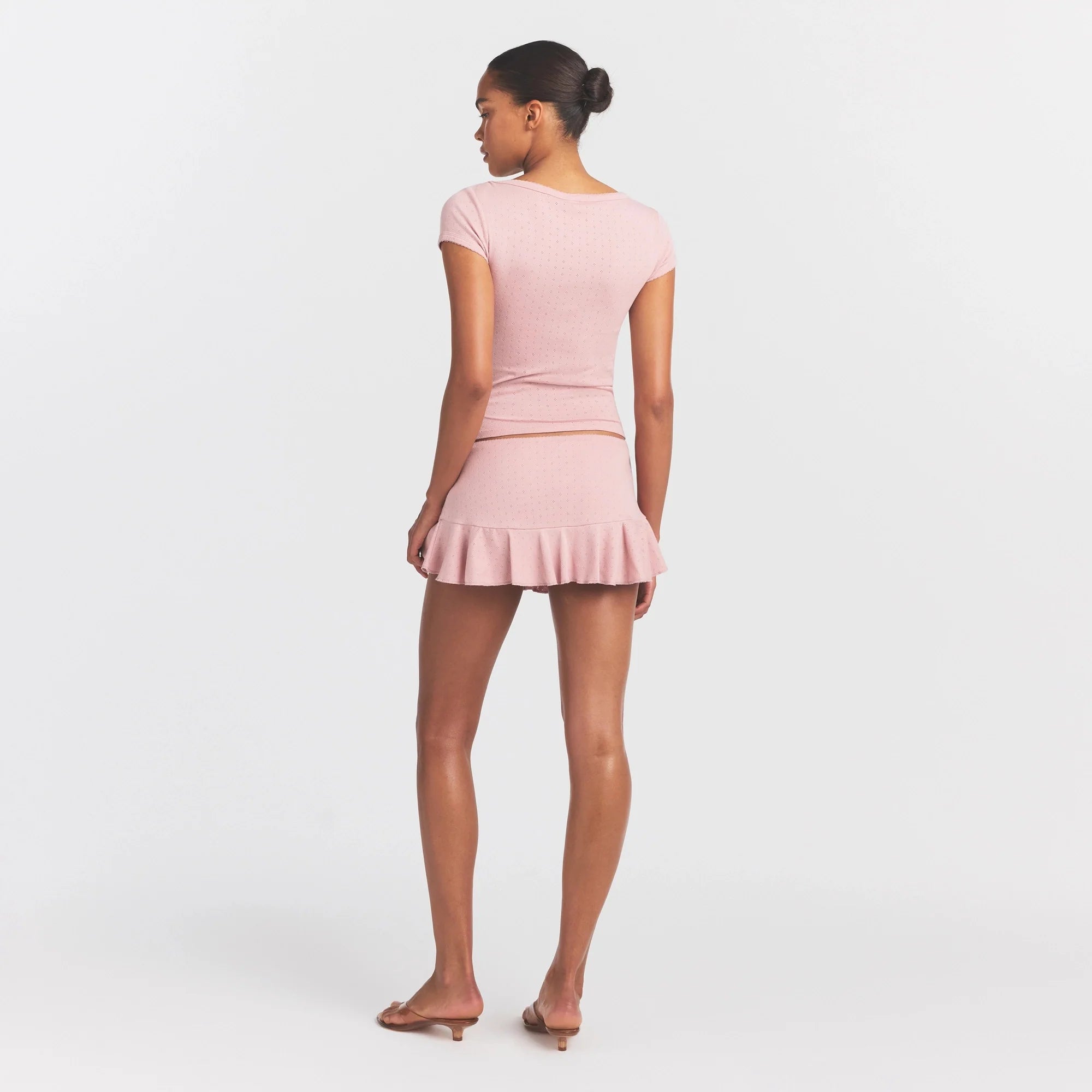 HEAVY POINTELLE BOATNECK TEE | MORGANITE