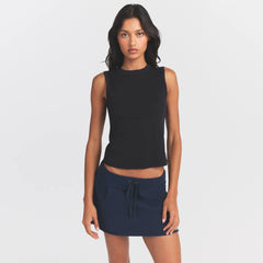 WORN IN JERSEY HIGH CREW TANK | WASHED ONYX