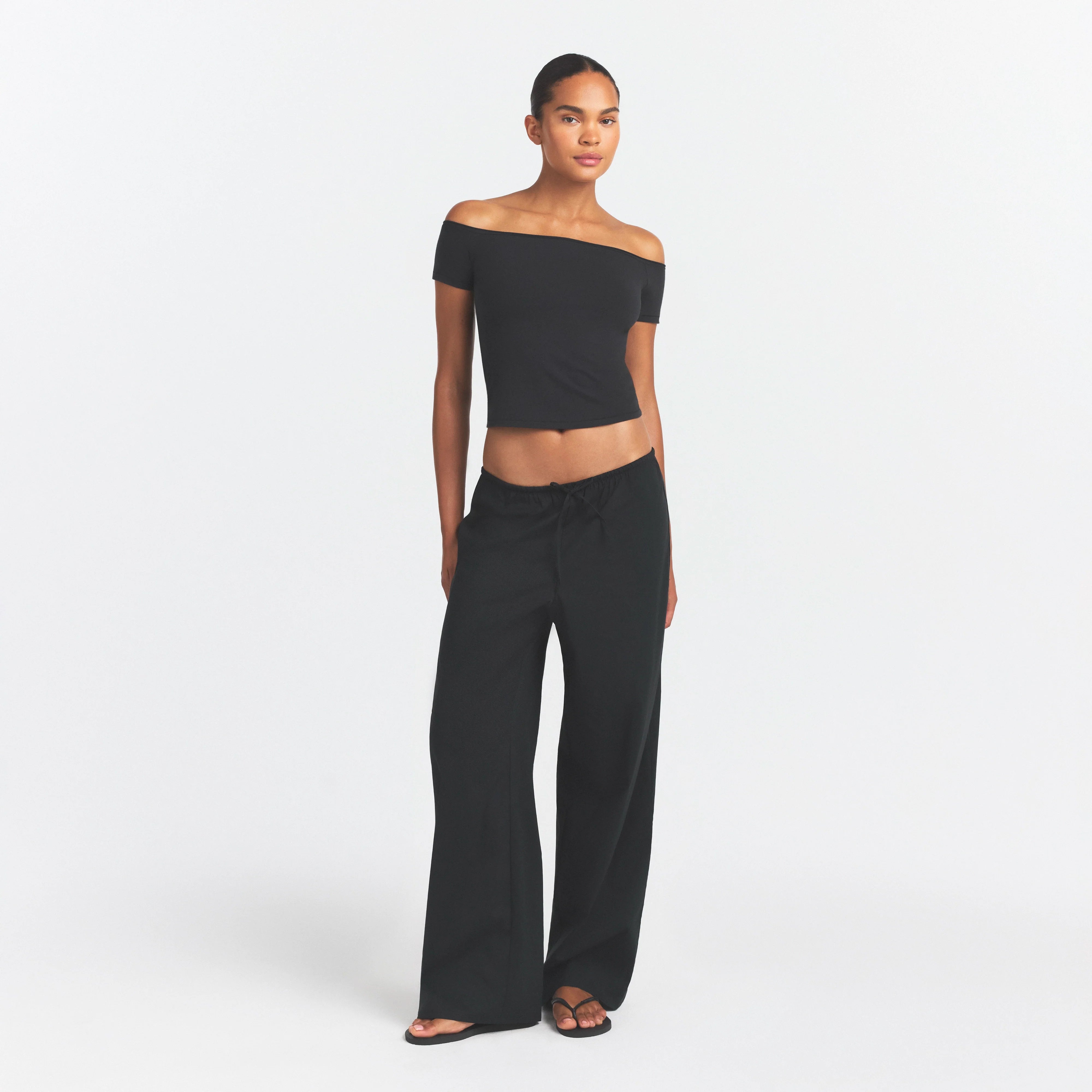 COTTON JERSEY OFF THE SHOULDER TOP | SOOT