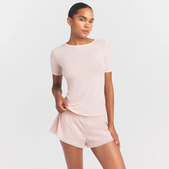 SHEER MODAL LONG T-SHIRT | PRIMROSE