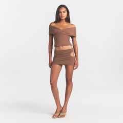 COTTON JERSEY WRAP TOP | JASPER