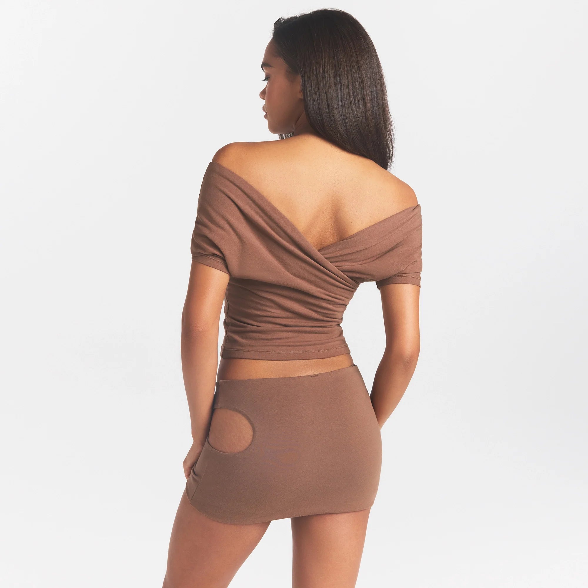 COTTON JERSEY WRAP TOP | JASPER