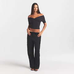 COTTON JERSEY WRAP TOP | SOOT
