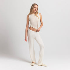 FEATHERWEIGHT CASHMERE SLEEVELESS TOP | EGRET