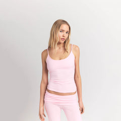 COTTON JERSEY SCOOP NECK CAMI | CHERRY BLOSSOM