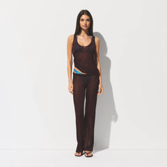 SLINKY KNIT SCOOP LONG TANK | CURRANT