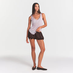 SLINKY KNIT SCOOP LONG TANK | IRIS MICA