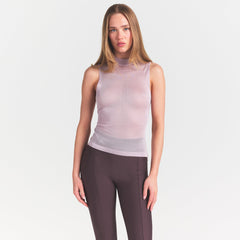 SLINKY KNIT MOCK NECK TANK | IRIS MICA