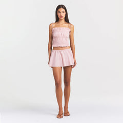 POPLIN APPAREL RUFFLE CAMI | DUSTY PINK