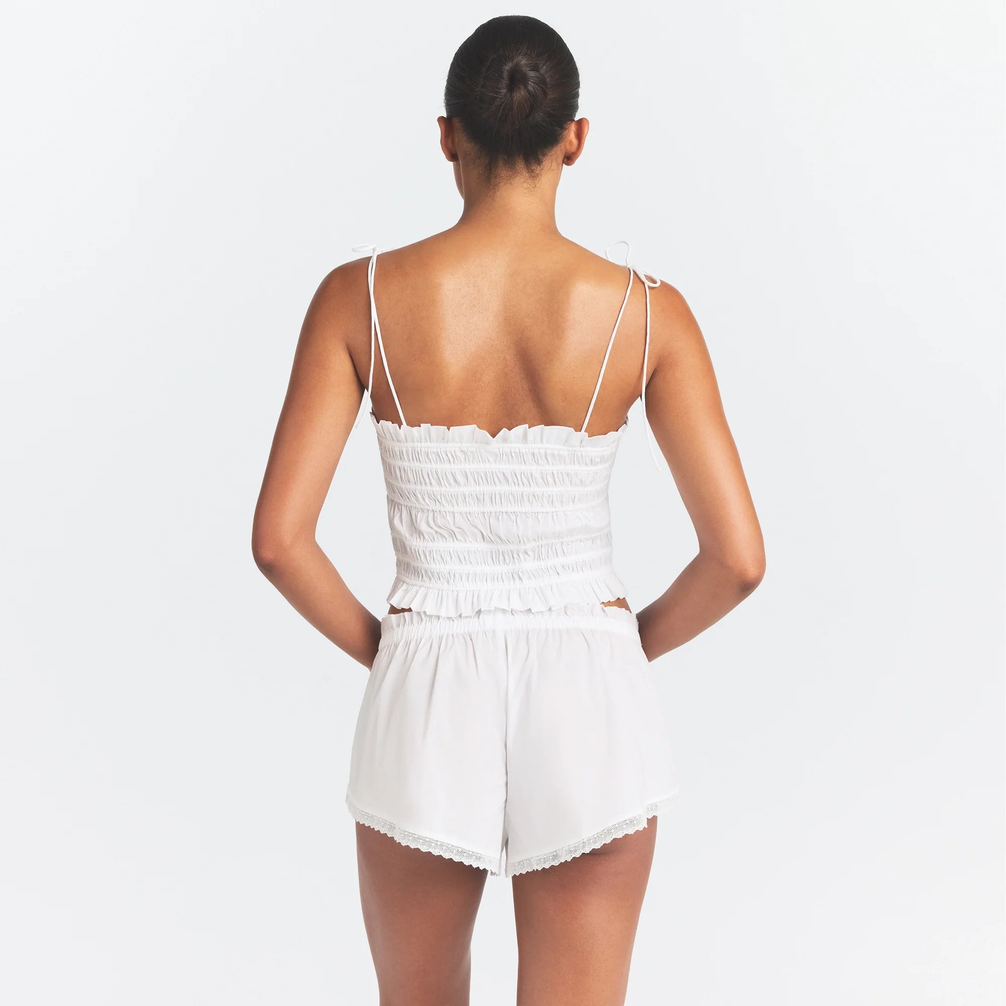 POPLIN APPAREL RUFFLE CAMI | SNOW