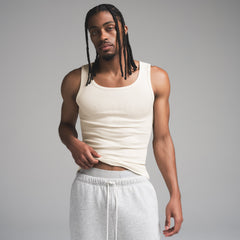 SKIMS COTTON MENS RIB TANK 3-PACK | ECRU MULTI