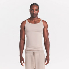 SKIMS COTTON MENS RIB TANK 3-PACK | LINEN ECRU MULTI