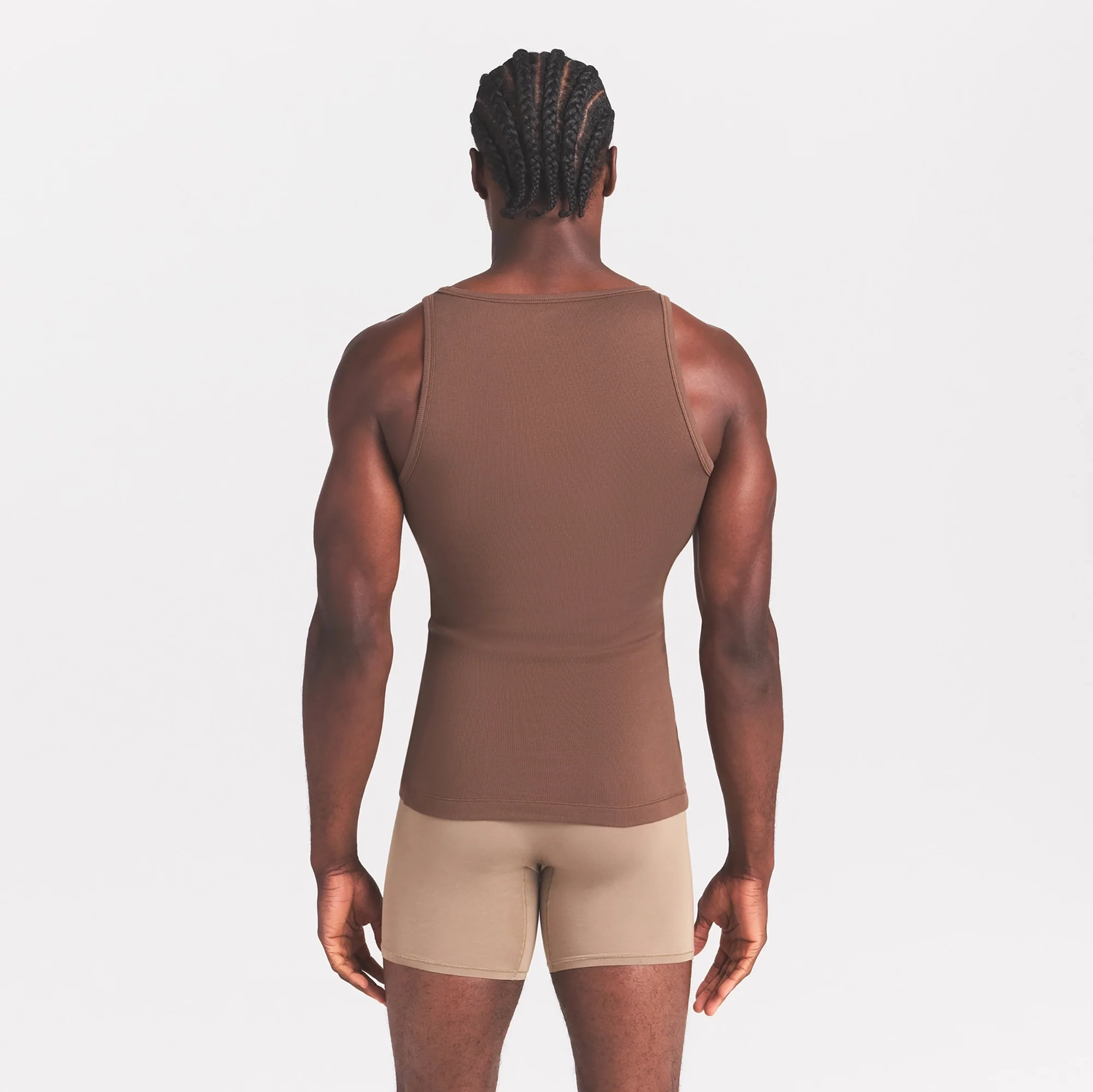 SKIMS COTTON MENS RIB TANK 3-PACK | LINEN ECRU MULTI