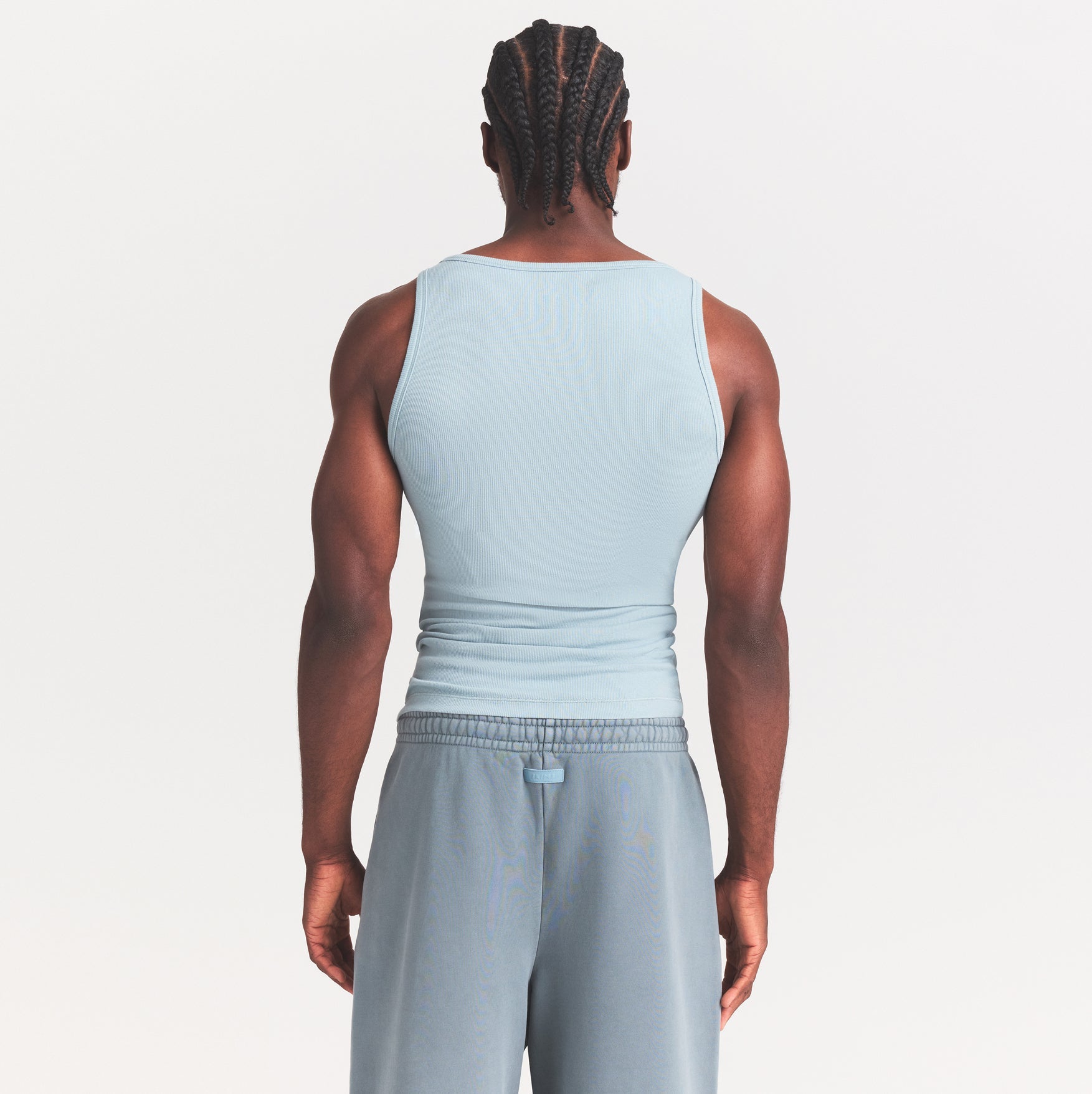 SKIMS COTTON MENS RIB TANK 3-PACK | VERDANT DARK SEPIA MULTI
