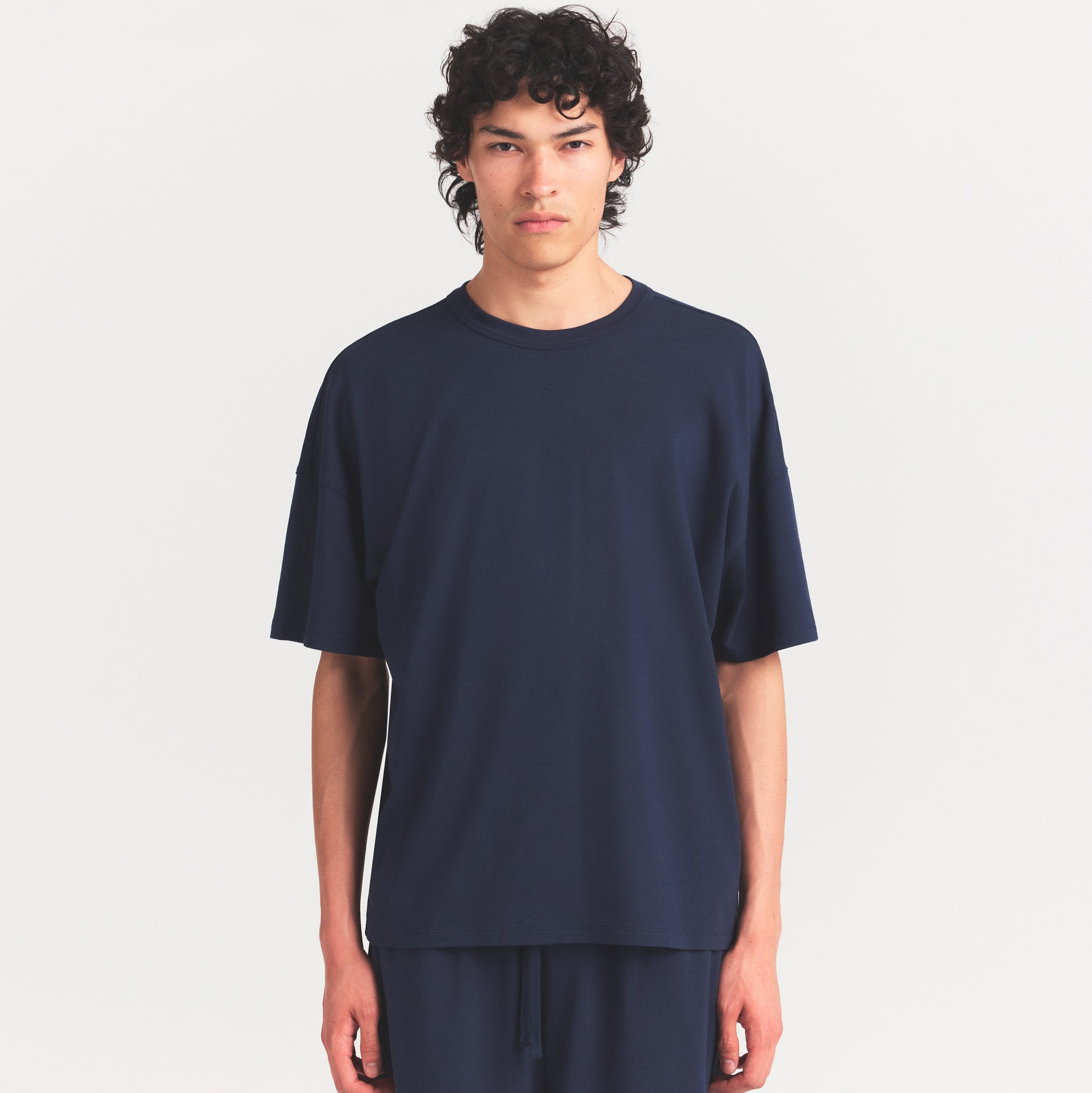 JERSEY LOUNGE MENS OVERSIZED T-SHIRT | NAVY