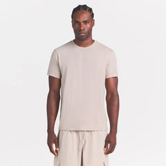 SKIMS COTTON MENS CLASSIC T-SHIRT | STONE