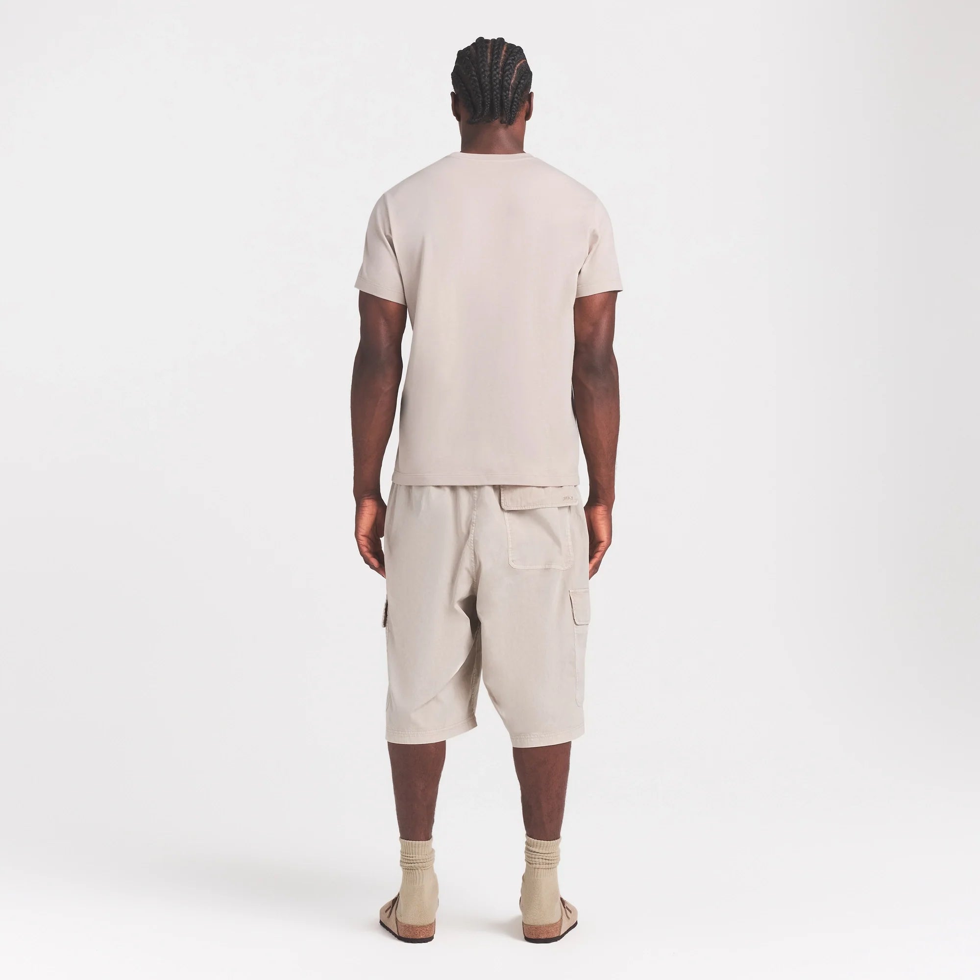 SKIMS COTTON MENS CLASSIC T-SHIRT | STONE