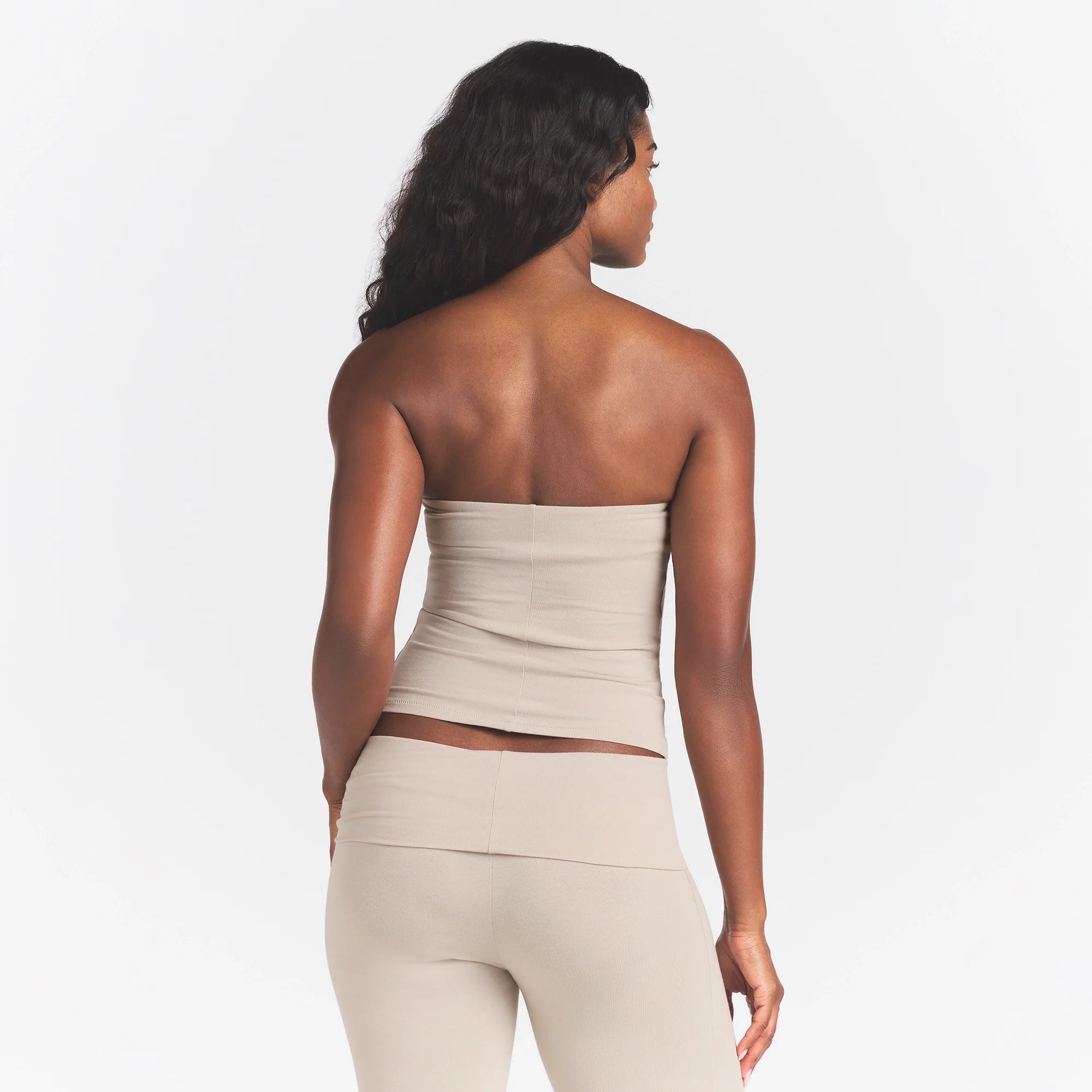 COTTON JERSEY TUBE TOP | STONE