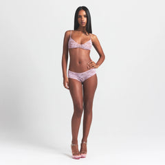 STRETCH LACE SKIMPY SCOOP BRALETTE | BABY PINK