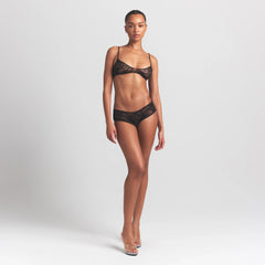 STRETCH LACE SKIMPY SCOOP BRALETTE | SOOT