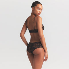 STRETCH LACE SKIMPY SCOOP BRALETTE | SOOT