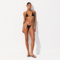 ICONIC SWIM HARDWARE TRIANGLE BIKINI TOP | OBSIDIAN