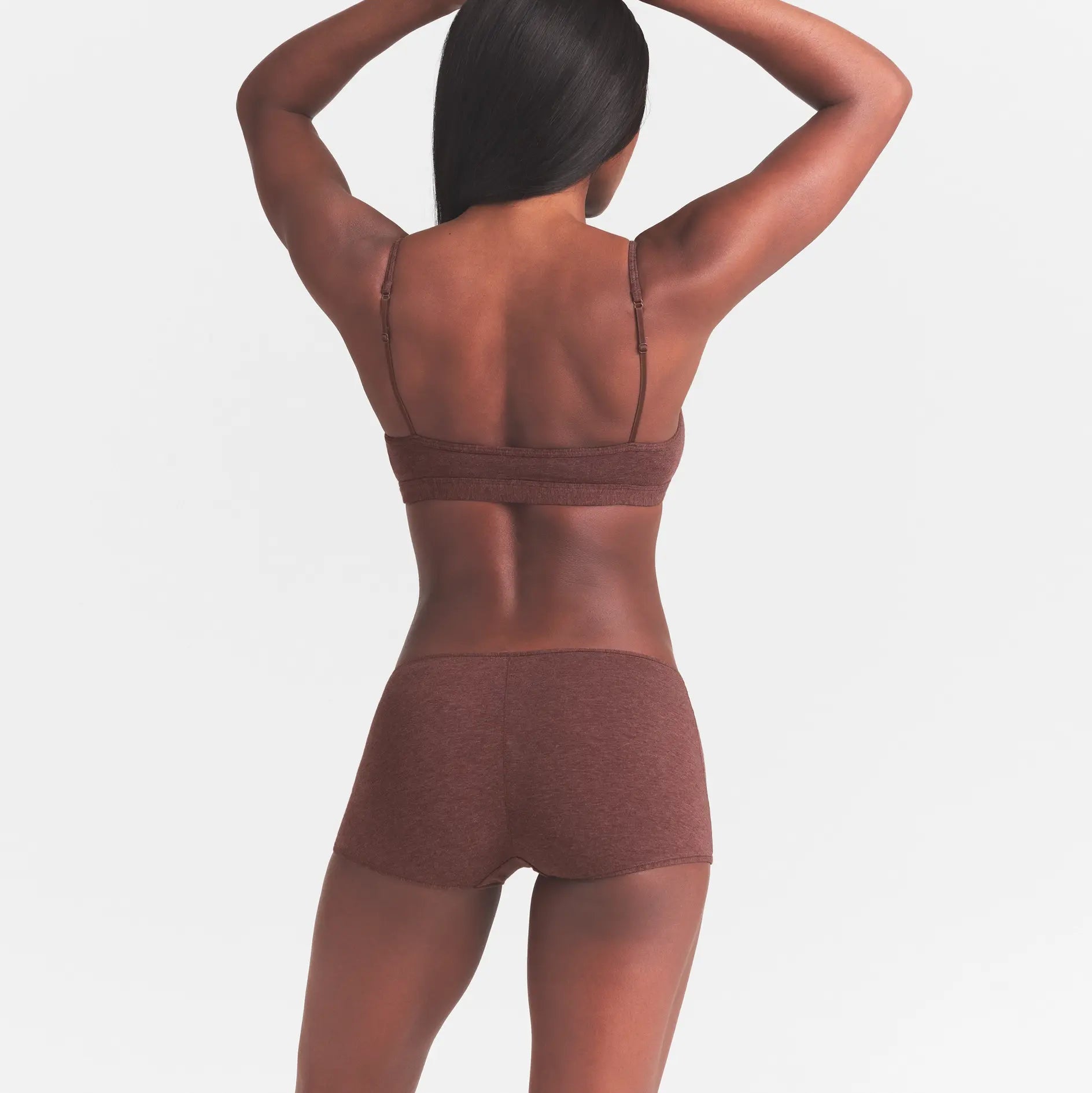 EVERYDAY COTTON BOY SHORT | COCOA HEATHER