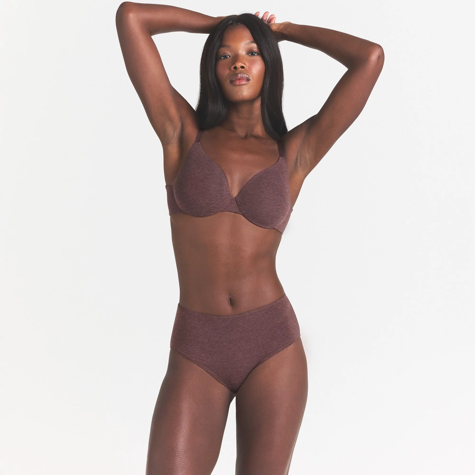 EVERYDAY COTTON BRIEF | COCOA HEATHER