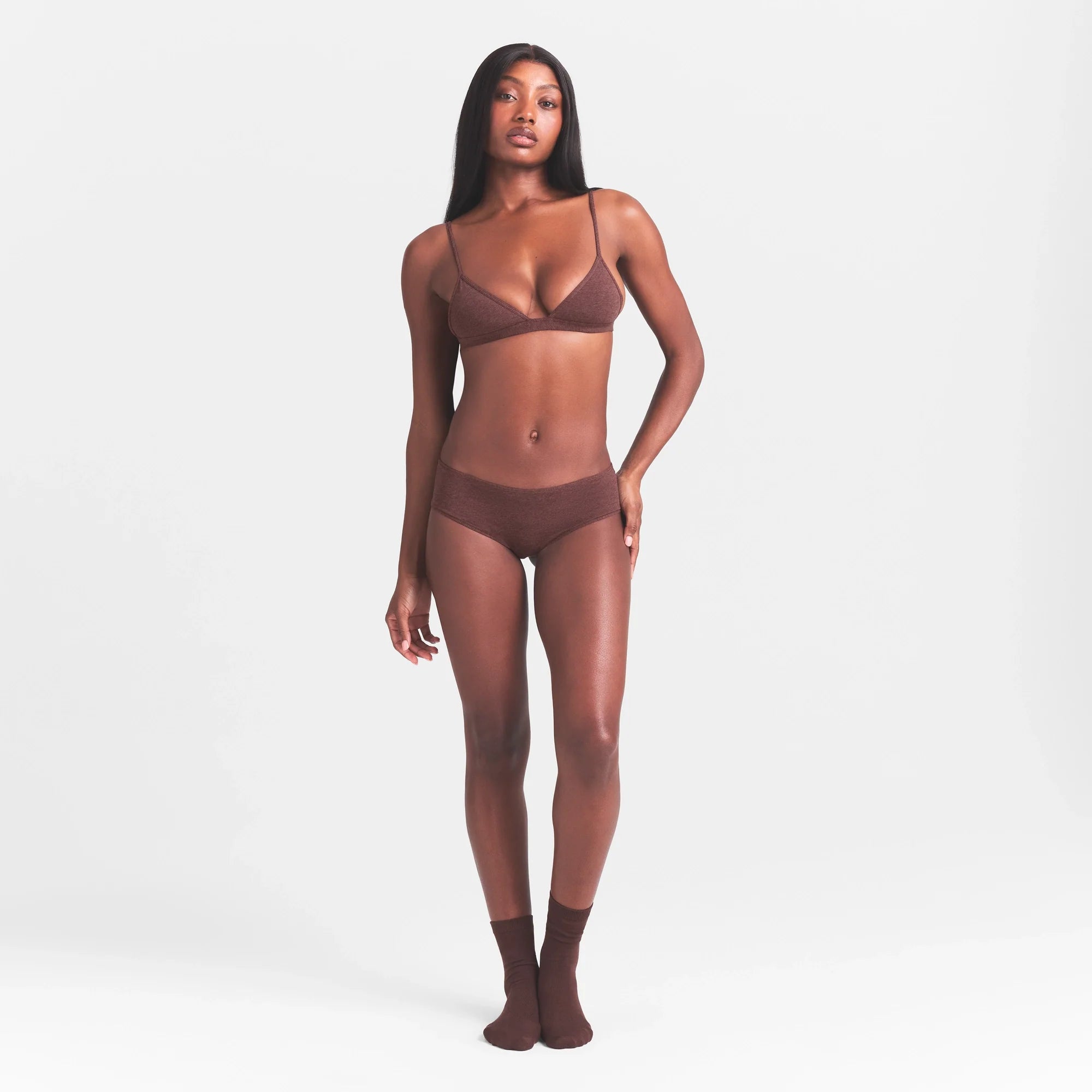 EVERYDAY COTTON HIPSTER | COCOA HEATHER