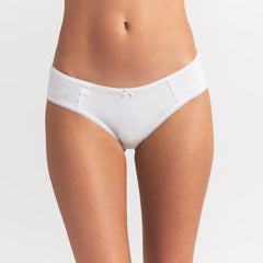 LIGHTWEIGHT COTTON LACE HIPSTER | SNOW