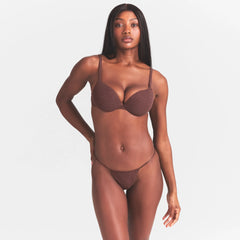 EVERYDAY COTTON STRING THONG | COCOA HEATHER