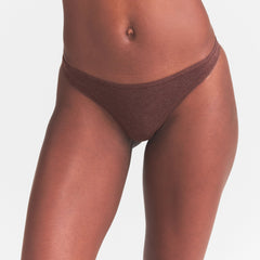 EVERYDAY COTTON THONG | COCOA HEATHER