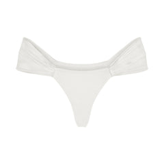 ULTRA FINE MESH DRAPED THONG | IVORY