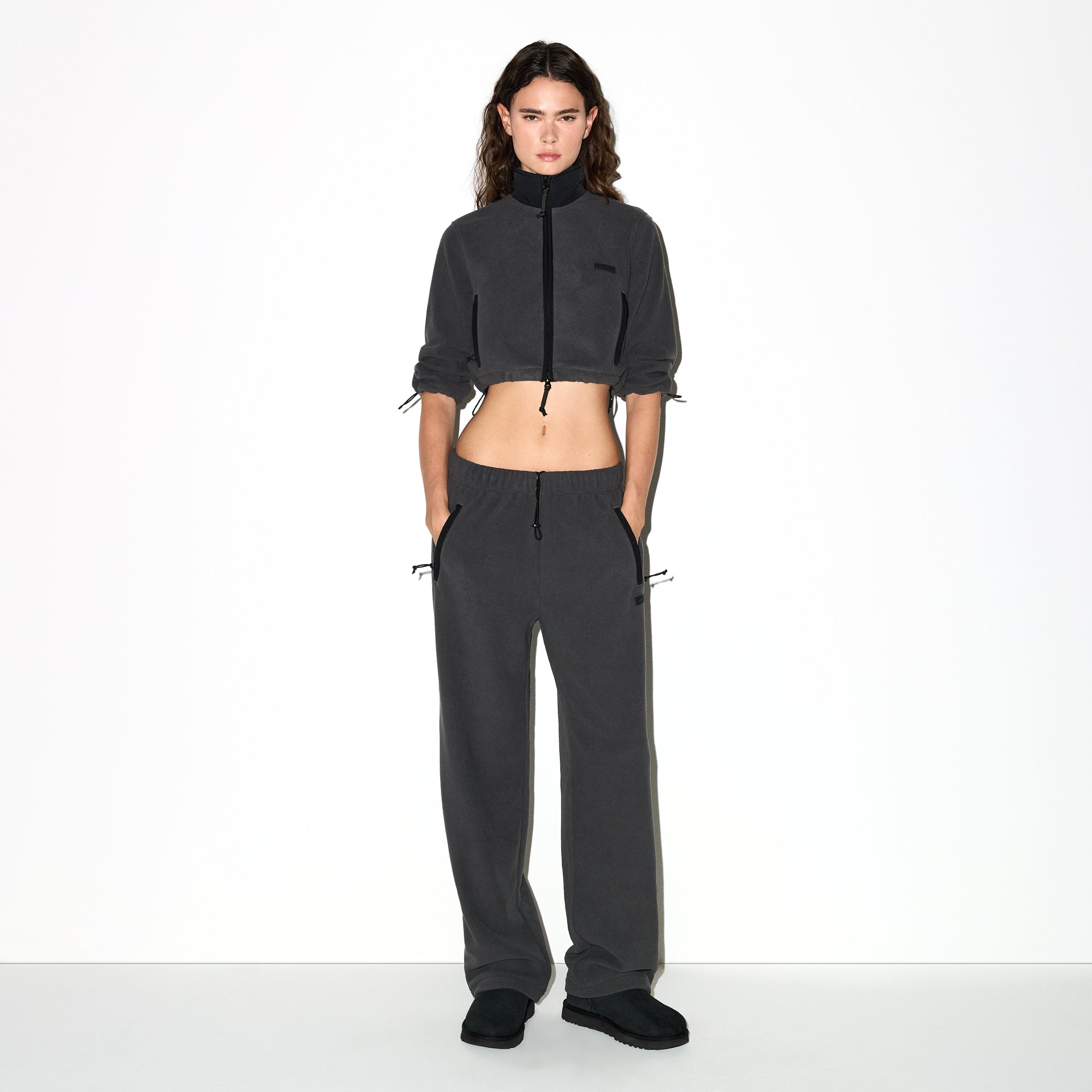 OUTDOOR FLEECE STRAIGHT LEG PANT | ASH
