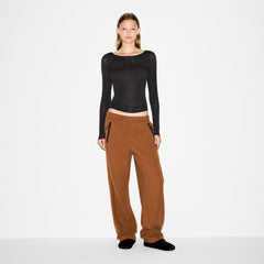 OUTDOOR FLEECE STRAIGHT LEG PANT | CHAI